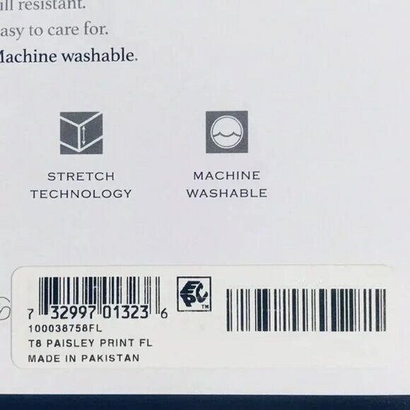 new BLUE PAISLEY Charter Club Sleep Luxe 800 TC Cotton Sateen FULL Sheet Set - Picture 9 of 9